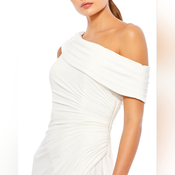 17. NWT IEENA FOR MACDUGGAL FOLDOVER OFF THE SHOULDER JERSEY GOWN - Picture 3 of 10